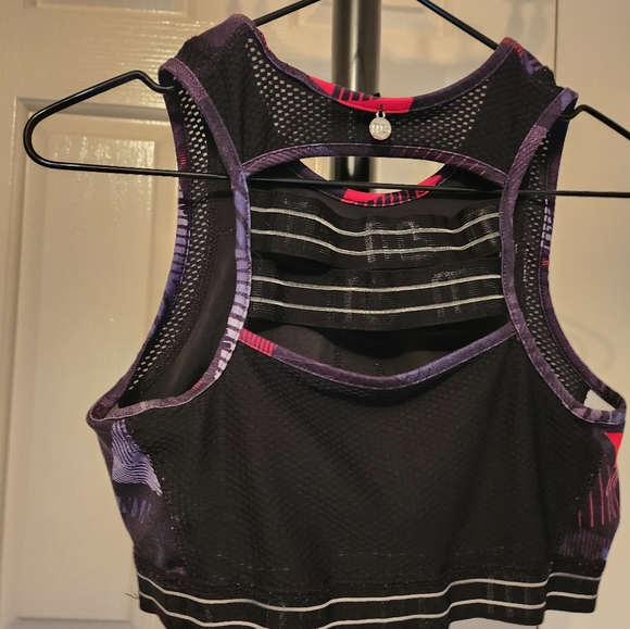 MICHELLE Activewear Multicoloured Floral Sportsbra Size 10 Pilates Yoga Jogging - Picture 5 of 6